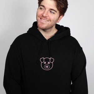 Shane Dawson Embroidered Logo Hoodie - Black sz sm